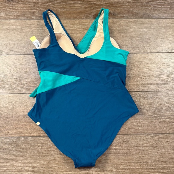 Summersalt The Perfect Wrap One-Piece Swimwear Green Size 16 NWT Women's Swim - Picture 5 of 10